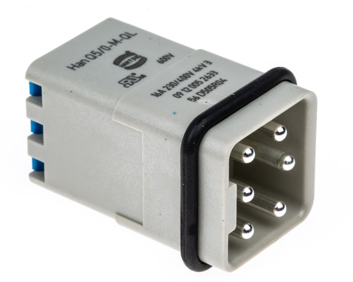 Embout de connecteur HARTING série HAN Q, 5 contacts , 16A, Mâle