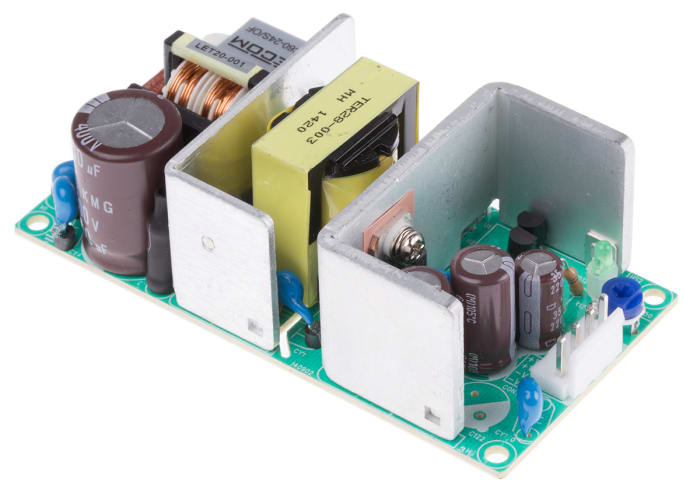 Recom Switching Power Supply, RAC60-24S/OF, 24V dc, 2.5A, 60W, 1 Output, 127 → 370 V dc, 90 → 265 V ac