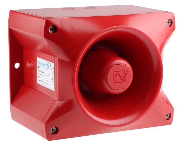 Pfannenberg PA 10 Series Panel Mount Electronic Sounder, 230 V ac, IP66, AC, 80-Tone
