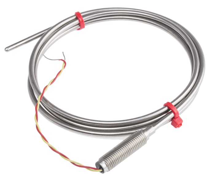 RS PRO Type K Mineral Insulated Thermocouple 1m Length, 3mm Diameter → +1100°C