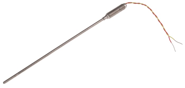 RS PRO Type K Mineral Insulated Thermocouple 150mm Length, 3mm Diameter → +1100°C