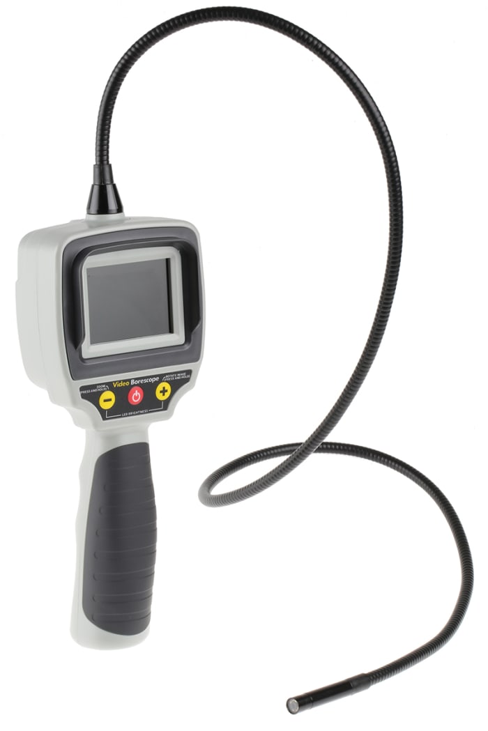 RS PRO 8mm probe Inspection Camera Kit, 880mm Probe Length, 640 x 480pixels Resolution, LED Illumination, ABS