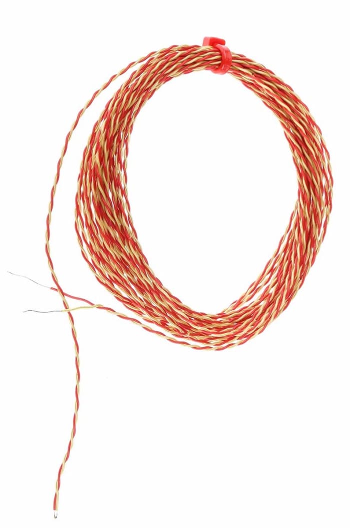 RS PRO Type K Exposed Junction Thermocouple 5m Length, 1/0.2mm Diameter → +250°C