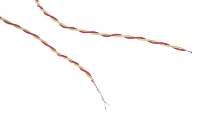 RS PRO Type K Exposed Junction Thermocouple 10m Length, 1/0.2mm Diameter → +250°C