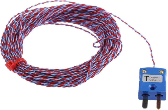 RS PRO Type T Exposed Junction Thermocouple 10m Length, 1/0.3mm Diameter → +250°C