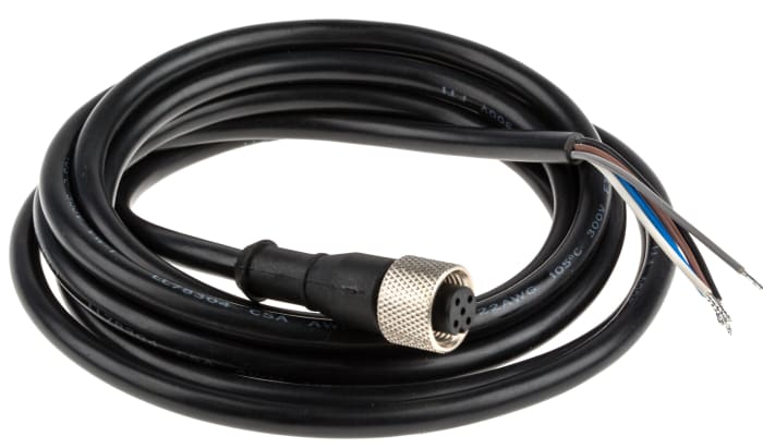 Banner Straight Female 5 way M12 to Unterminated Sensor Actuator Cable, 2m