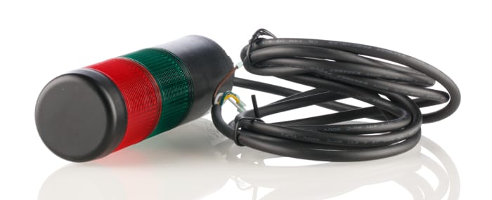 Colonnes lumineuses pré-configurées à LED Feu Fixe, Rouge / Vert, série Kompakt, 24 V