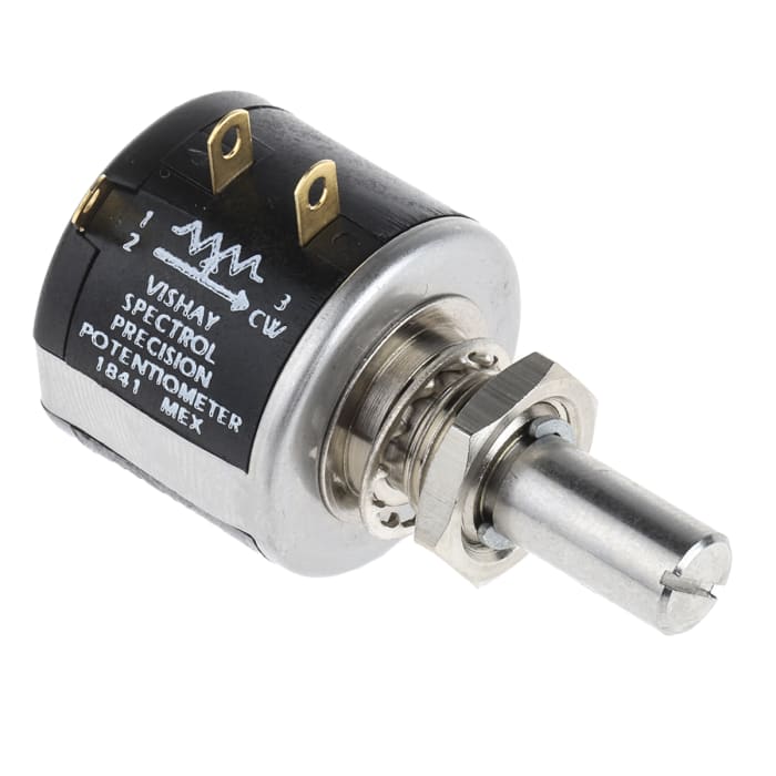Vishay 534 10kΩ Rotary Potentiometer 10-Turns 1-Gang Bushing Mount, 534-1-1-103