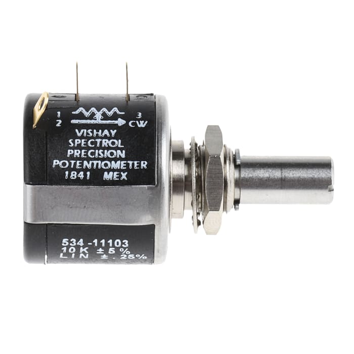 534-1-1-103 Vishay | Vishay 10kΩ Rotary Potentiometer 10-Turns 1-Gang ...