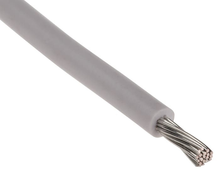 Cable de conexión RS PRO, área transversal 1,3mm² Entornos hostiles Filamentos del Núcleo 19/0,3 mm Blanco, 750 V,