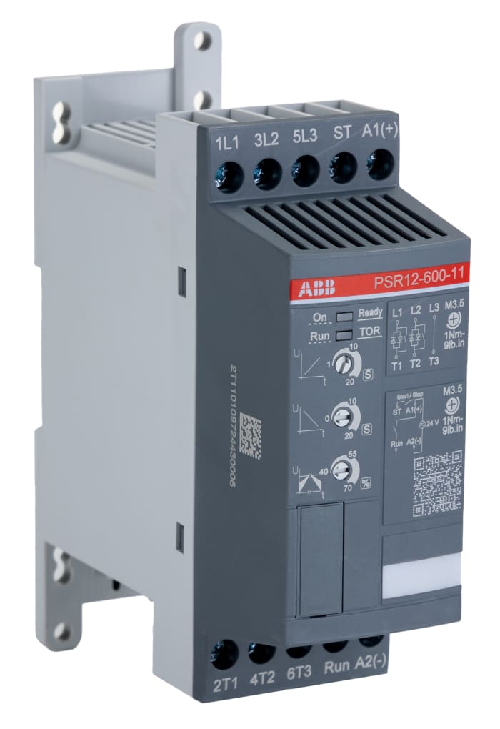 ABB Soft Starter, , 5.5 kW, 600 V, 3 Phase, IP20