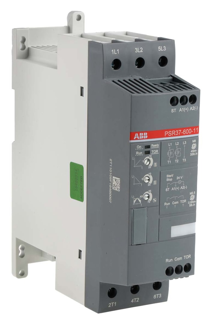 ABB Soft Starter, , 18.5 kW, 208 → 600 V ac, 3 Phase, IP10