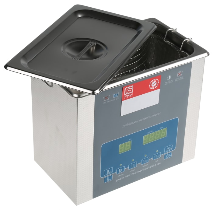 RS PRO RS PRO Ultrasonic Cleaner, 100W, 3L with Lid 8555911 RS