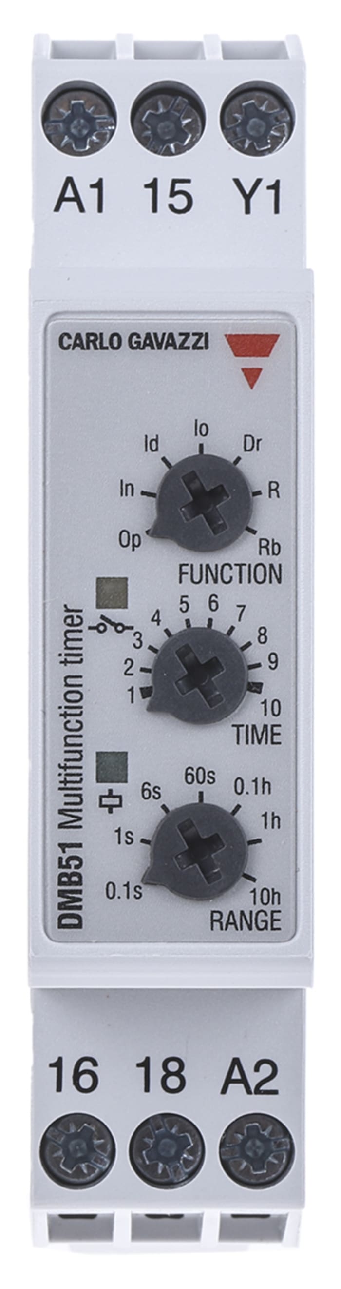 Carlo Gavazzi DIN Rail Mount Timer Relay, 24 → 240 V ac, 24V dc, 2-Contact, 0.1 s → 100h, SPDT