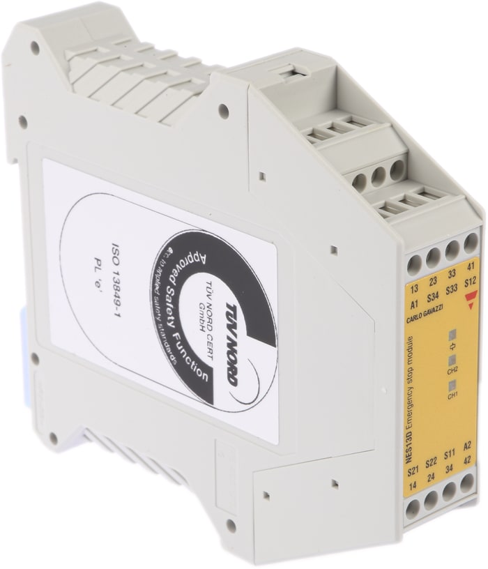 Carlo Gavazzi NES Safety Relay, 24V ac/dc, Dual-Channel