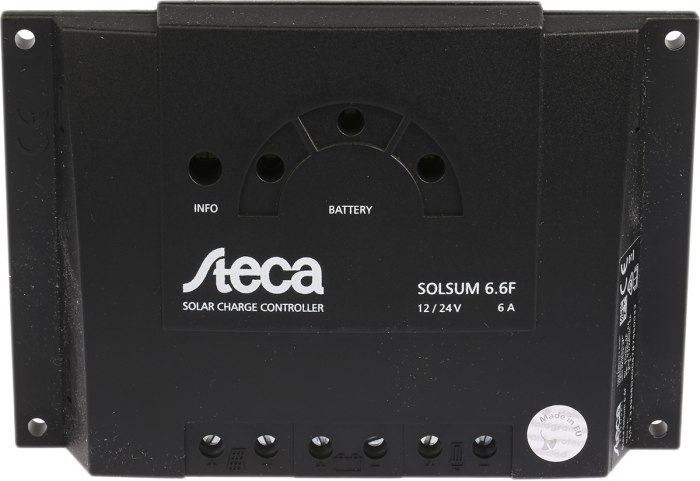 Régulateur solaire Steca, tension du panneau solaire 12 V, 24 V