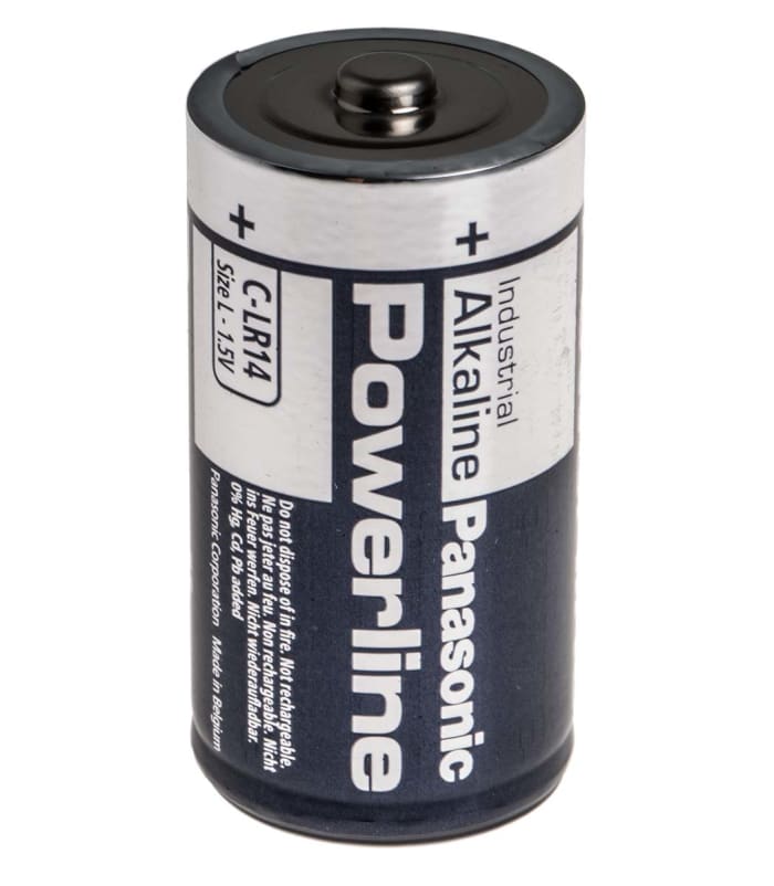 LR14AD Panasonic, Pilas C alcalina, Panasonic Industrial Powerline, 1.5V,  terminación, 860-2926