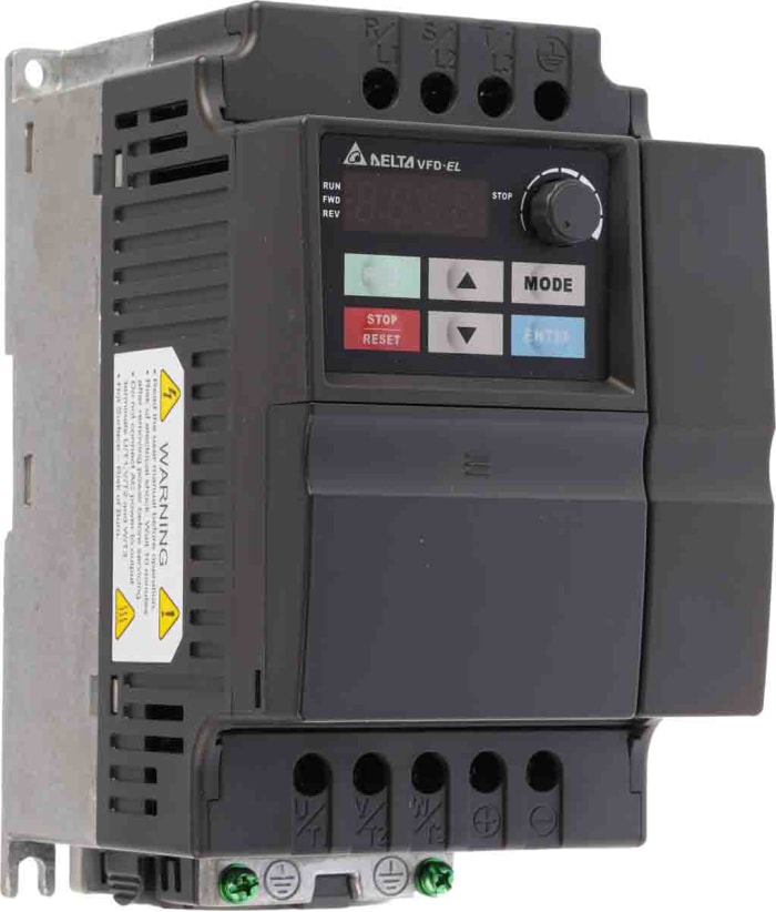 Delta VFD-EL İnverter Sürücü, 3 Fazlı, 2,2 kW, 400 V ac, 7,1 A