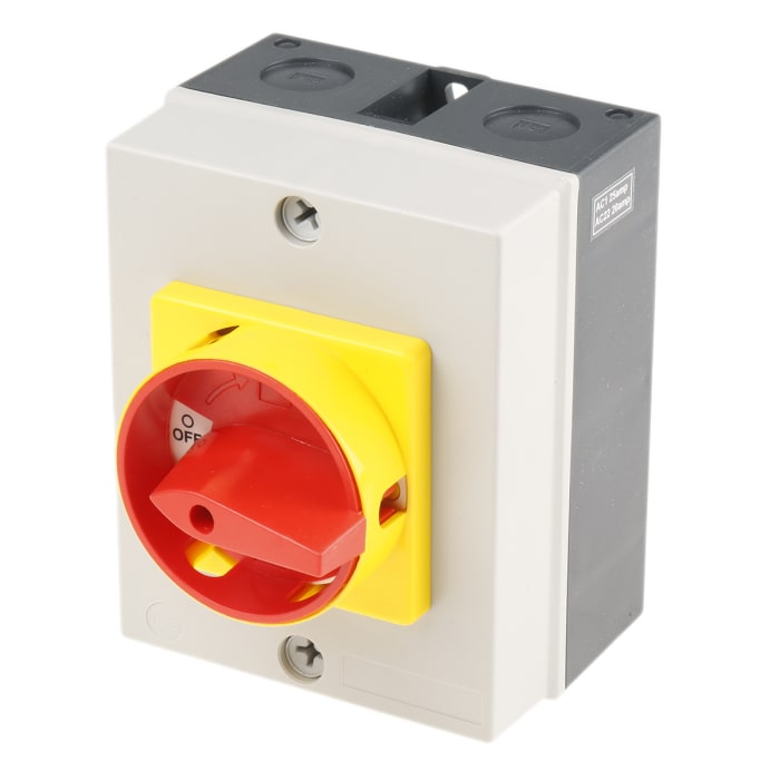 Interruptor seccionador, 3P, Corriente 25A, Potencia 11kW, IP65