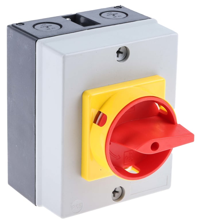 RS PRO 3P Pole Panel Mount Isolator Switch - 20A Maximum Current, 11kW Power Rating, IP65