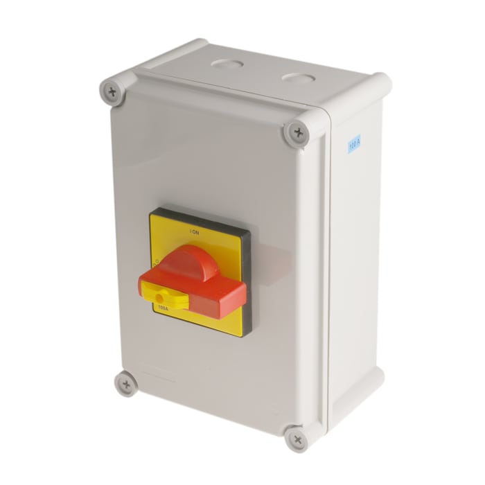 RS PRO 3P Pole Panel Mount Isolator Switch - 100A Maximum Current, 55kW Power Rating, IP65