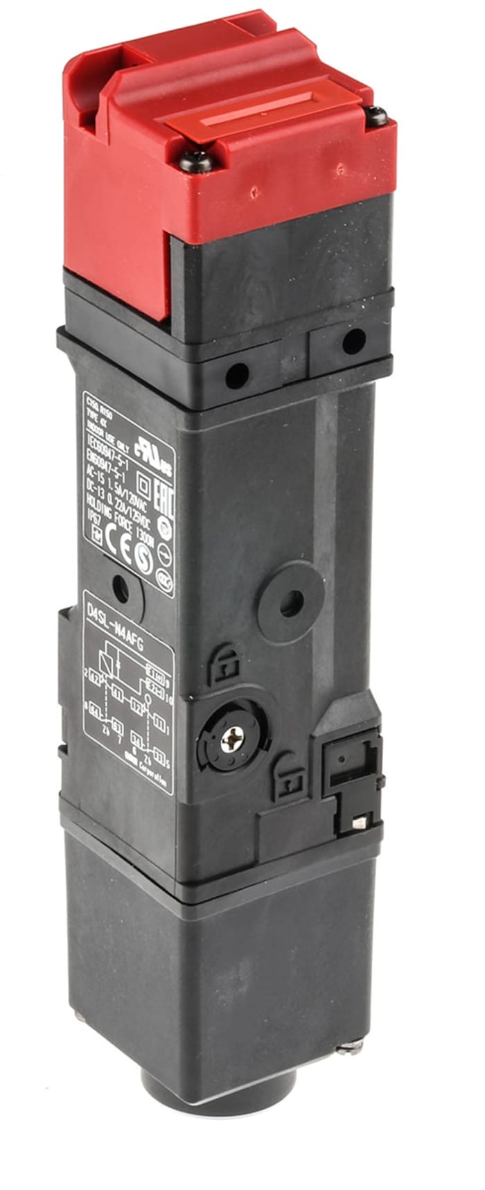 Omron D4SL-N Series Solenoid Interlock Switch, Power to Lock, 24V dc, 1NC/1NO + 1NC/1NO