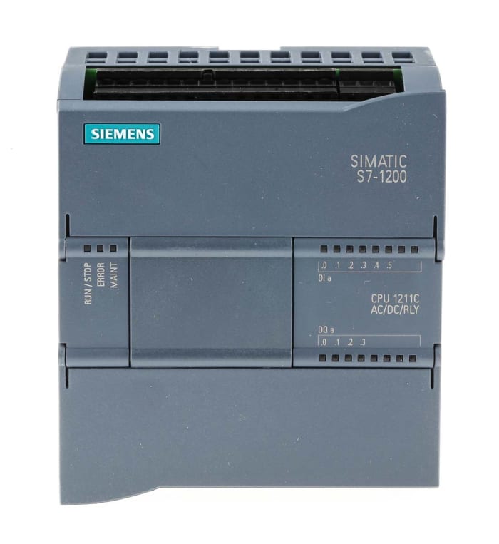 Siemens SIMATIC S7-1200 Series PLC CPU for Use with SIMATIC S7-1200 Series, 230 V ac Supply, Digital, Relay Output, 6