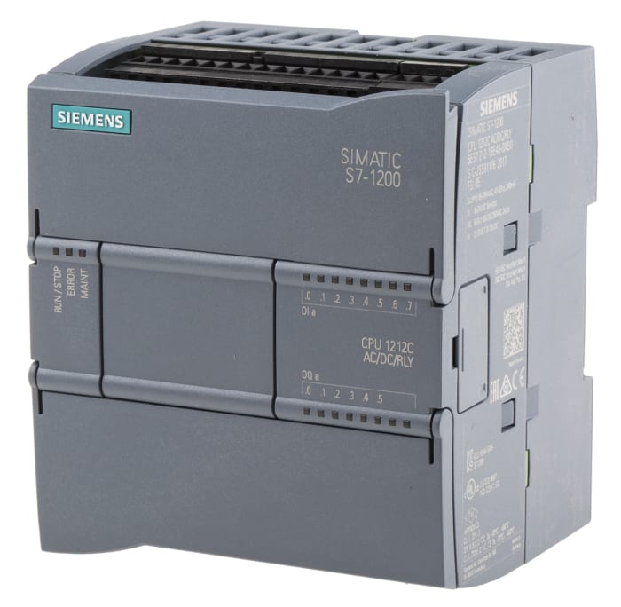 Siemens SIMATIC S7-1200 Series PLC CPU for Use with SIMATIC S7-1200 Series, 85 → 264 V Supply, Digital, Relay