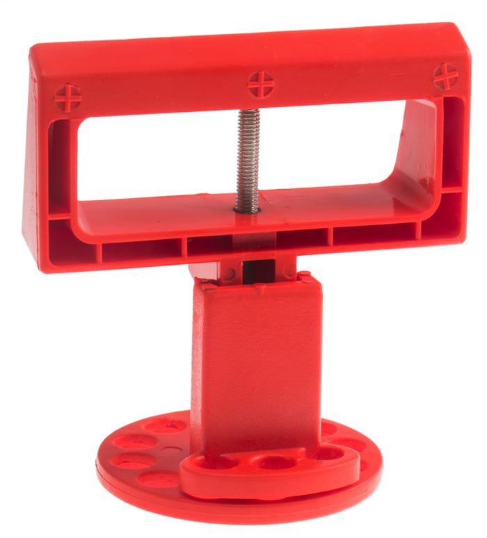 RS PRO Red 1-Lock ABS, Stainless Steel, Brass Large Circuit Breaker Lockout, 8mm Shackle