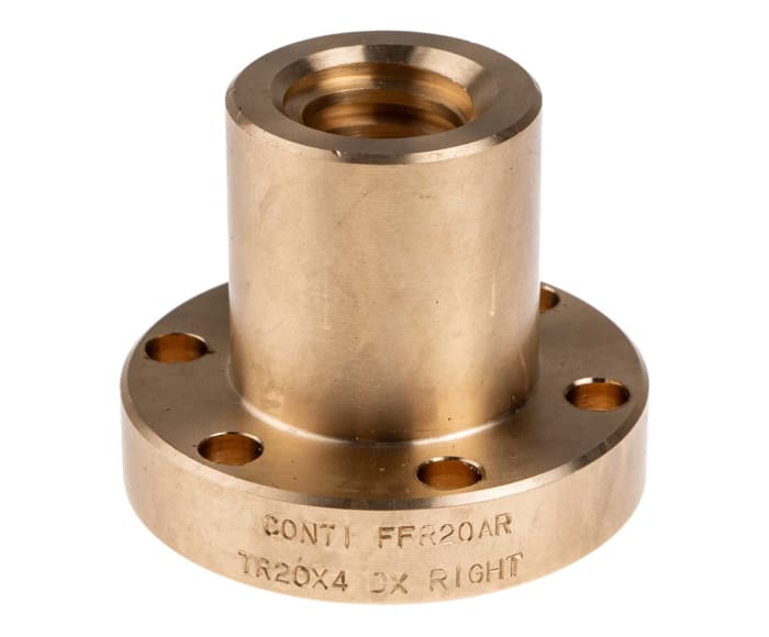 Přírubová matice kruhová Přírubový kulatý, velikost olova: 4mm 20mm 55mm, celková délka: 44mm RS PRO