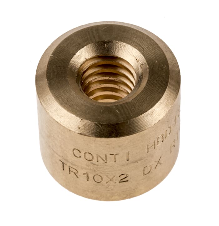 RS PRO Cylindrical Nut For Lead Screw, For Shaft Dia. 10mm