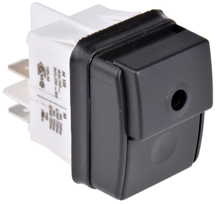 Molveno Illuminated Push Button Switch, Latching, Panel Mount, DPDT, Red LED, 125/250V ac, IP54, IP55