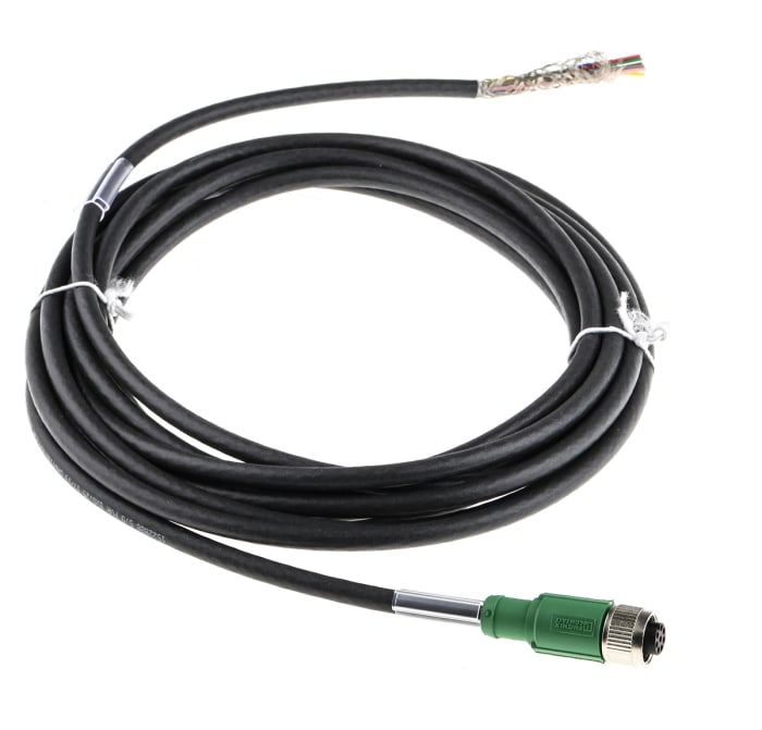 Phoenix Contact Straight Female 8 way M12 to Sensor Actuator Cable, 5m