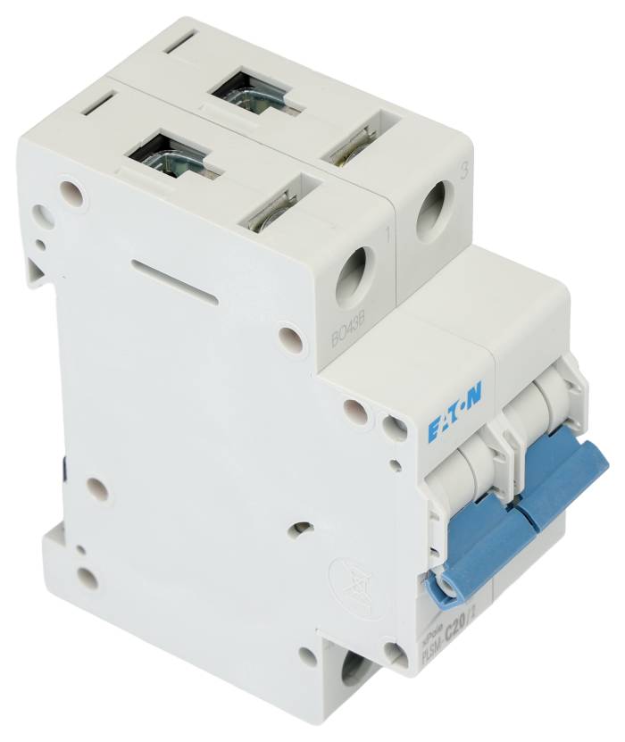 Eaton xPole MCB, 2P, 20A Curve C, 48V DC, 10 kA Breaking Capacity