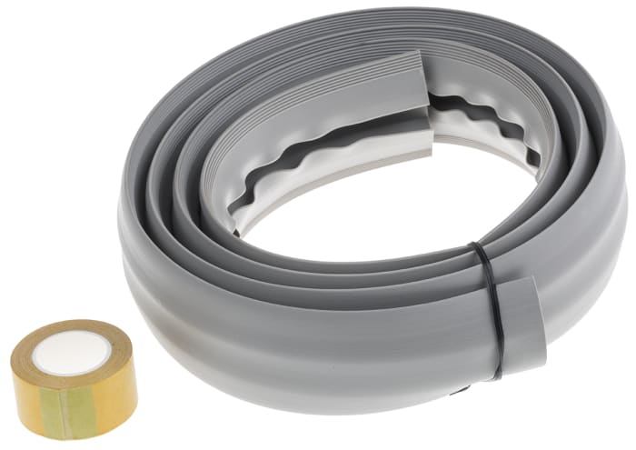 RS PRO 1.83m Grey Cable Cover in PVC, 14.8mm Inside dia.