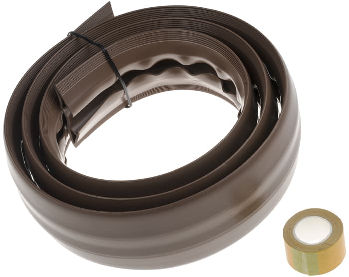 RS PRO 1.83m Brown Cable Cover in PVC, 19mm Inside dia.