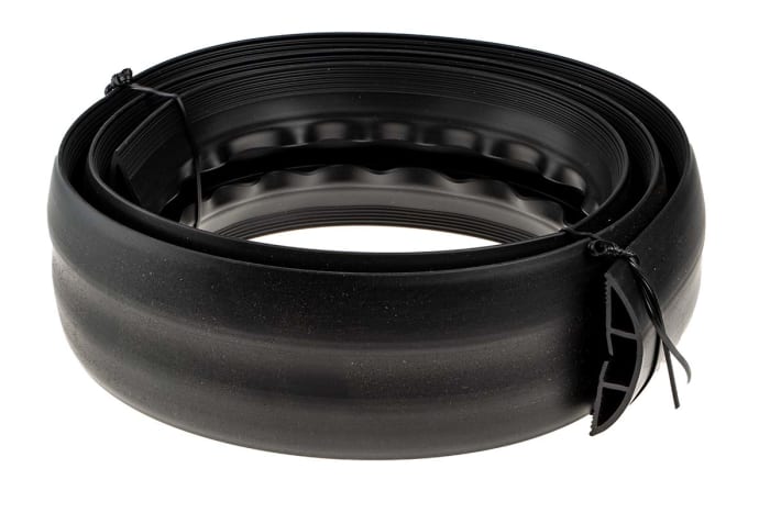 RS PRO 1.83m Black Cable Cover in PVC, 22mm Inside dia.