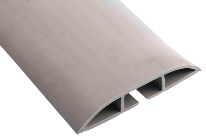 RS PRO 1.83m Grey Cable Cover in PVC, 29.4mm Inside dia.