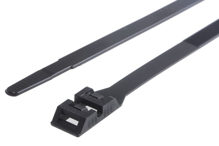 Serre-câble RS PRO 180mm x 9 mm Noir en Nylon 66