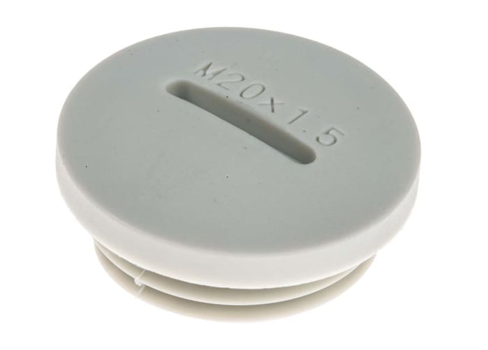RS PRO Blanking Plug, M20, 19.9mm Hole Diameter, Nylon 66, 24mm Diameter, Threaded