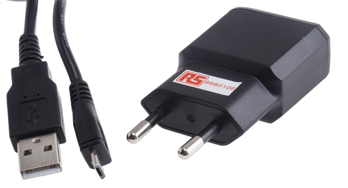 Adaptador AC/DC RS PRO 100 V ac, 110 V ac, 115 V ac, 120 V ac, 127 V ac, 220 V ac, 230 V ac, 240 V ac, 5V dc, 1 salida,