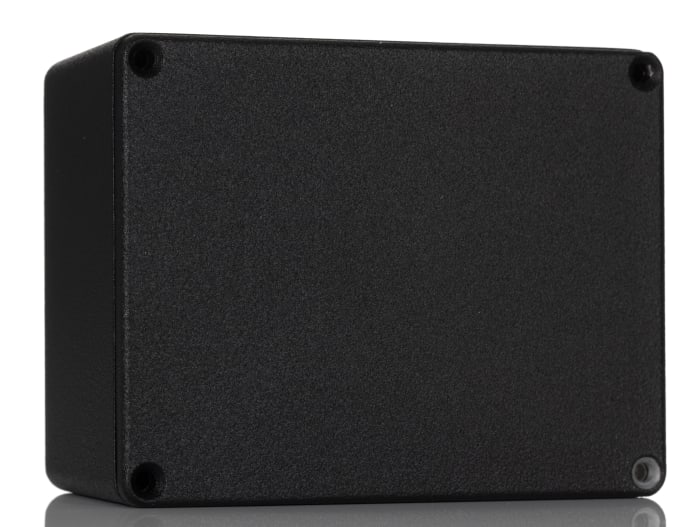Hammond 1550 Series Black Die Cast Aluminium Enclosure, IP54, Black Lid, 115 x 90 x 55mm