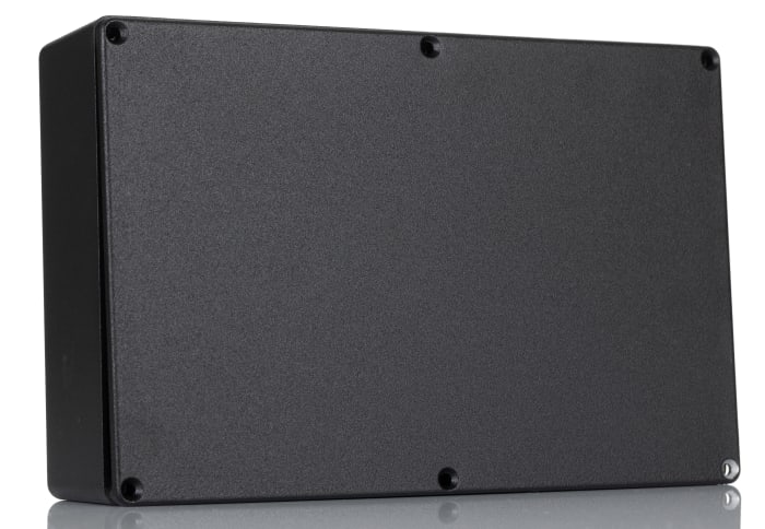 Hammond 1550 Series Black Die Cast Aluminium Enclosure, IP54, Black Lid, 222 x 146 x 51mm