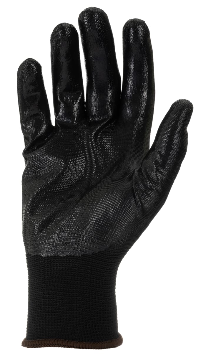RS PRO RS PRO Black Polyester General Purpose Work Gloves Size