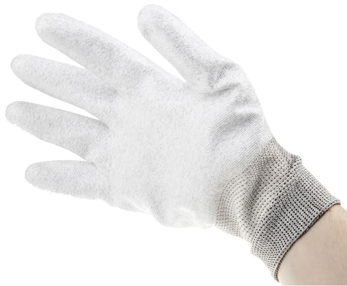 RS PRO RS PRO Grey Nylon AntiStatic AntiStatic Gloves, Size 9