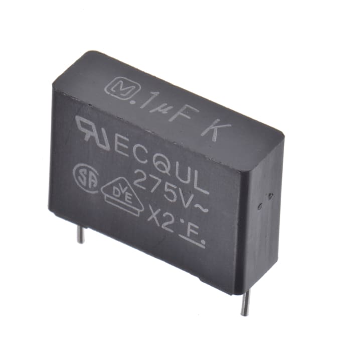 Panasonic ECQUL Polyester Film Capacitor, 275V ac, ±20%, 100nF