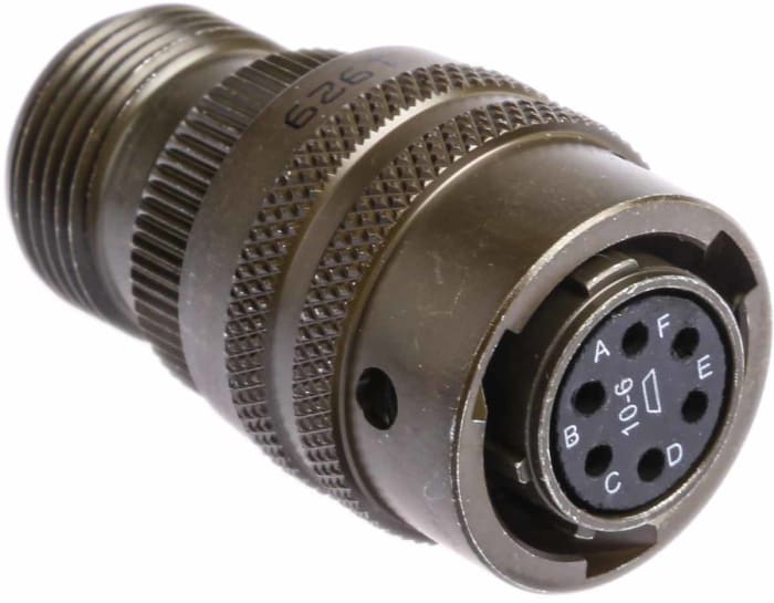 Amphenol Industrial, PT, Copper Alloy 6 Way Cable Mount MIL Spec Circular Connector PlugGreen, Socket Contacts,Shell