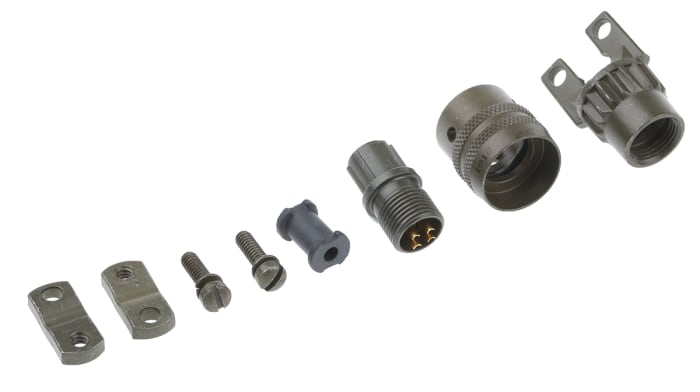 Amphenol Socapex, PT, Copper Alloy 4 Way Cable Mount MIL Spec Circular Connector PlugGreen, Socket Contacts,Shell Size