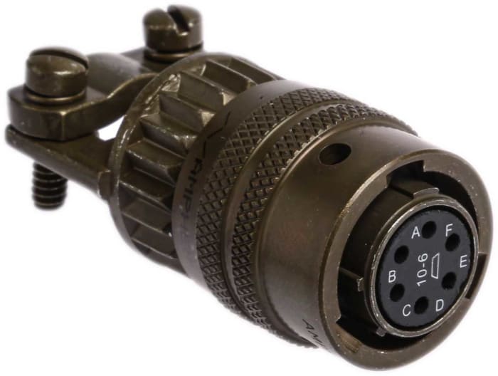 Amphenol Industrial, PT, Copper Alloy 6 Way Cable Mount MIL Spec Circular Connector PlugGreen, Socket Contacts,Shell