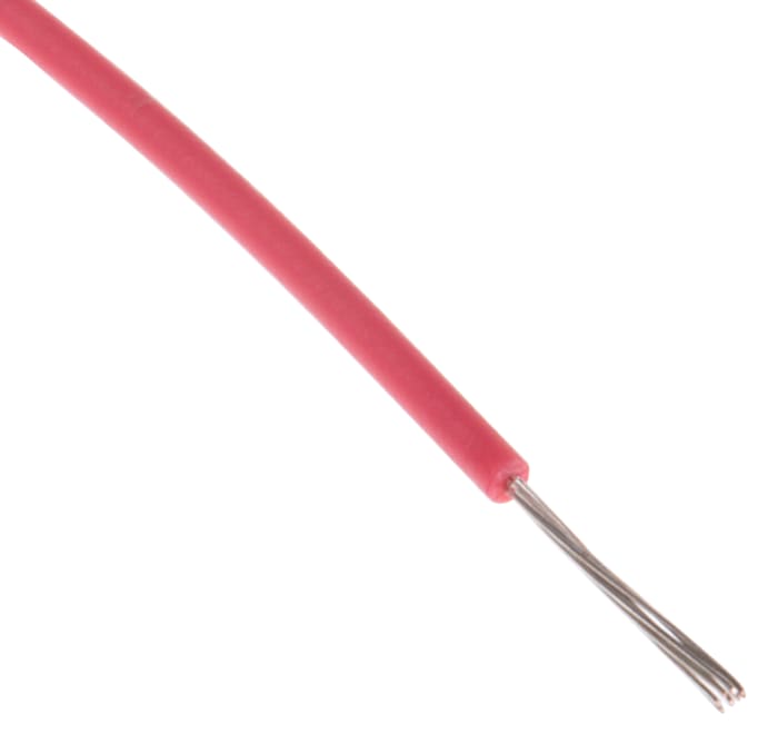 Fils de câblage RS PRO UL11028, 0,08 mm², Rouge, 28 AWG, 100m, 600 V